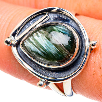 Seraphinite Rings handcrafted by Ana Silver Co - RING95014