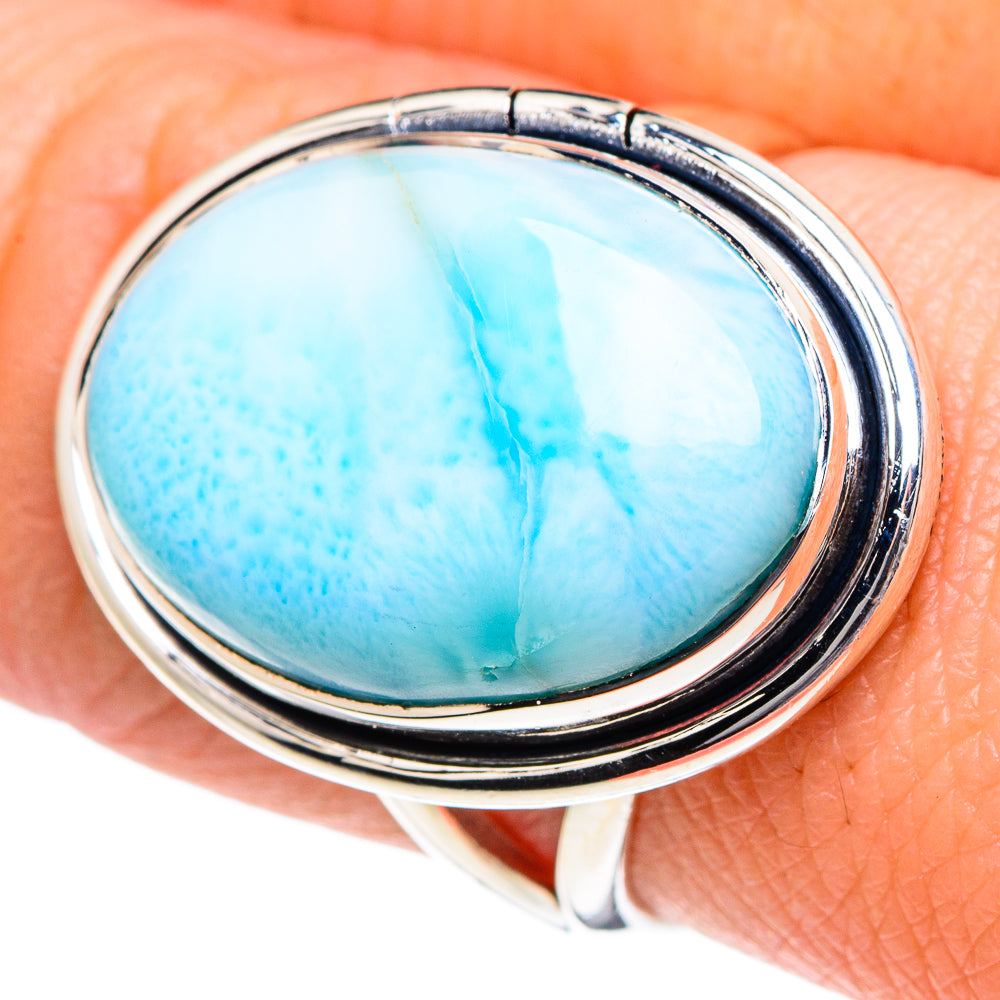 Larimar Rings handcrafted by Ana Silver Co - RING95017