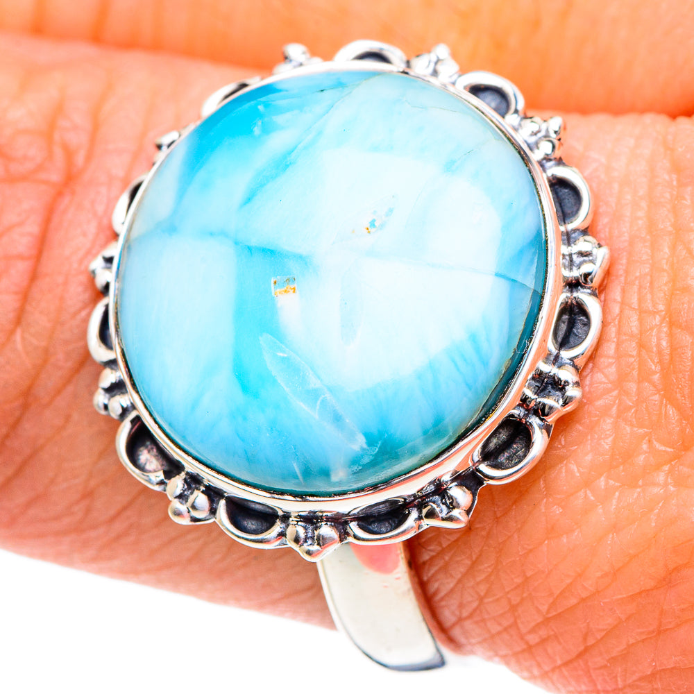 Larimar Rings handcrafted by Ana Silver Co - RING95018