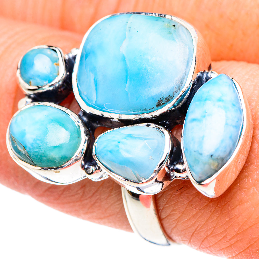 Larimar Rings handcrafted by Ana Silver Co - RING95020