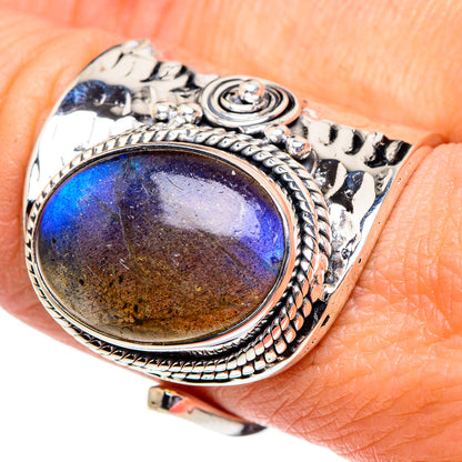 Labradorite Rings handcrafted by Ana Silver Co - RING95022