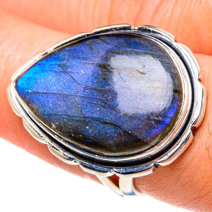 Labradorite Rings handcrafted by Ana Silver Co - RING95026
