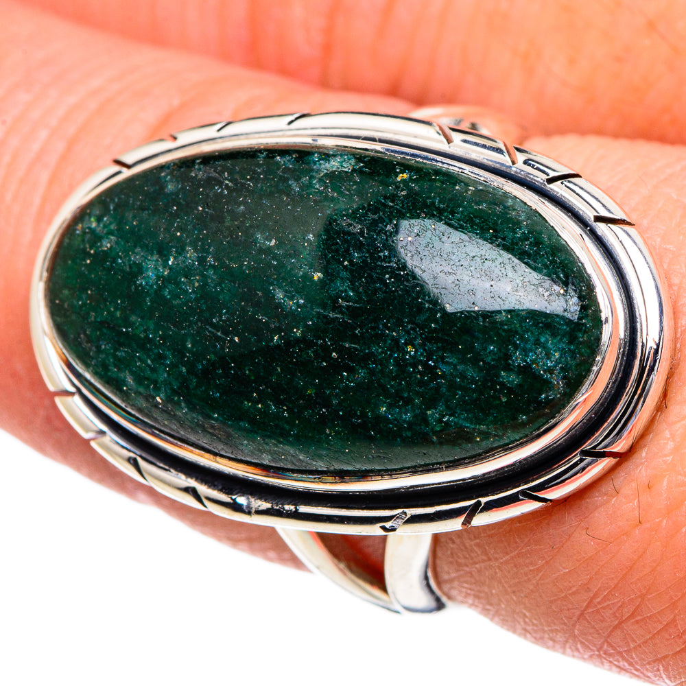 Green Aventurine Rings handcrafted by Ana Silver Co - RING95030