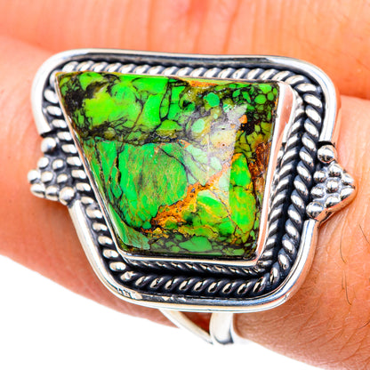 Gaspeite Rings handcrafted by Ana Silver Co - RING95032