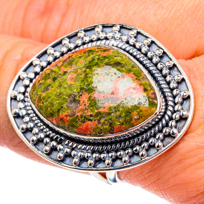 Unakite Rings handcrafted by Ana Silver Co - RING95036
