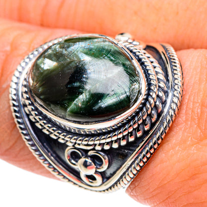Seraphinite Rings handcrafted by Ana Silver Co - RING95038