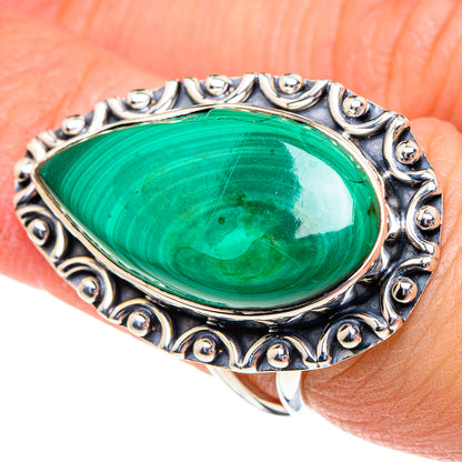 Malachite Rings handcrafted by Ana Silver Co - RING95040