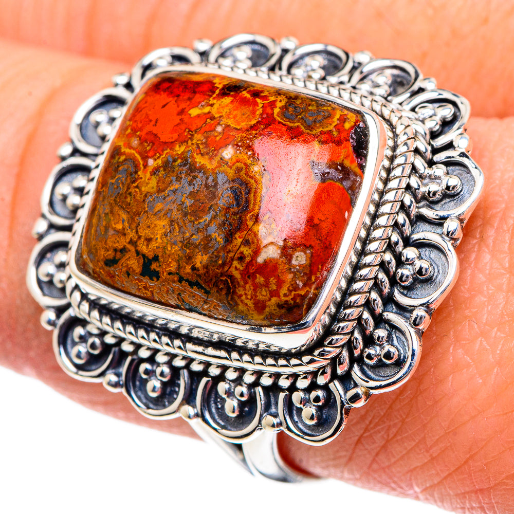 Morocco Agate Rings handcrafted by Ana Silver Co - RING95045