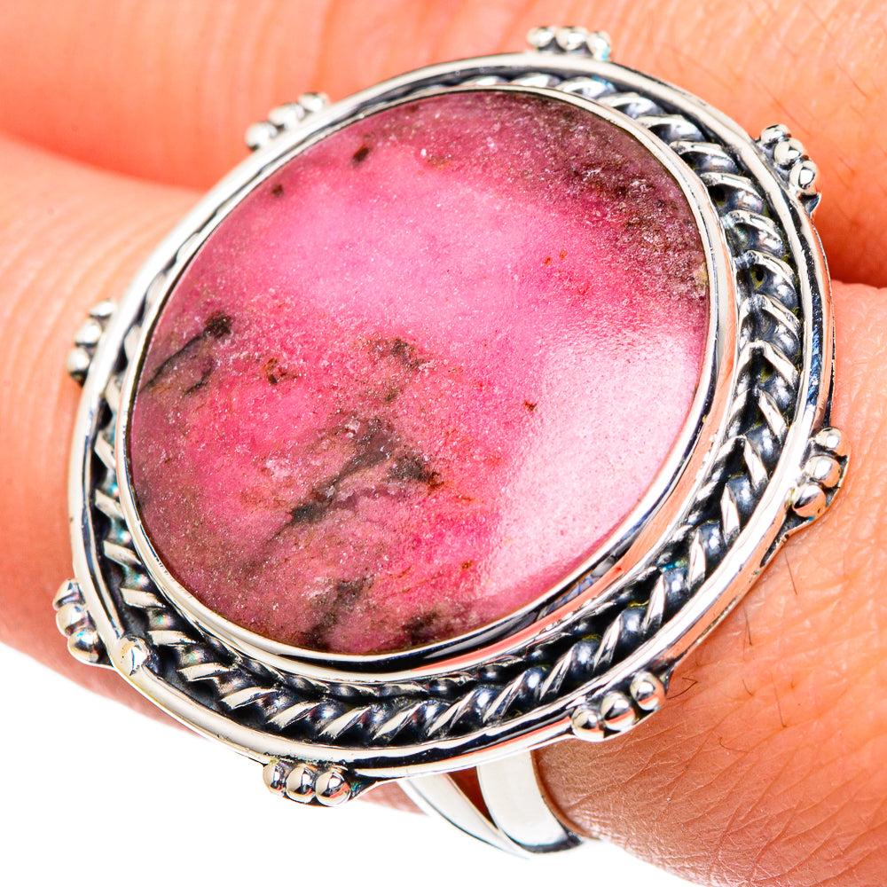 Rhodonite Rings handcrafted by Ana Silver Co - RING95054