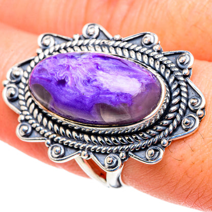 Charoite Rings handcrafted by Ana Silver Co - RING95058