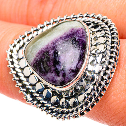 Chevron Amethyst Rings handcrafted by Ana Silver Co - RING95065