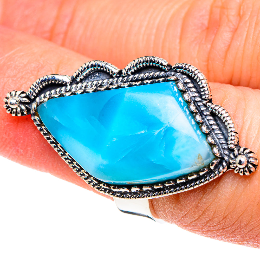 Larimar Rings handcrafted by Ana Silver Co - RING95070