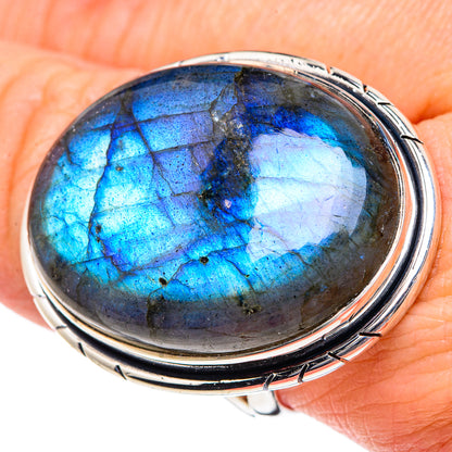 Labradorite Rings handcrafted by Ana Silver Co - RING95072