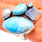 Larimar, Aquamarine, Cultured Pearl, Blue Topaz Rings handcrafted by Ana Silver Co - RING95073