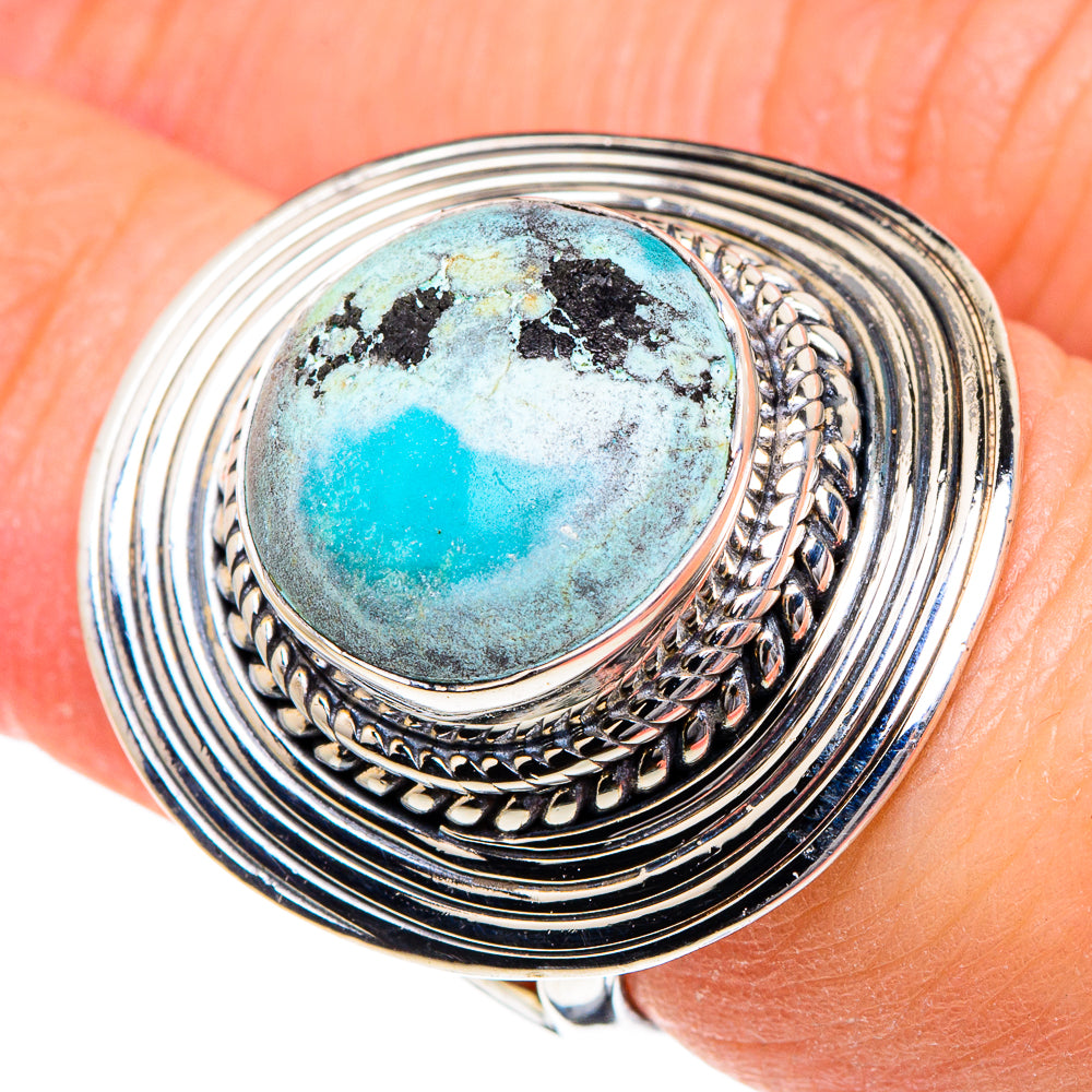 Tibetan Turquoise Rings handcrafted by Ana Silver Co - RING95076
