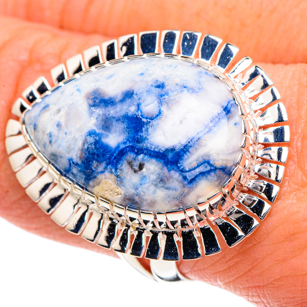 Blue Scheelite Rings handcrafted by Ana Silver Co - RING95078