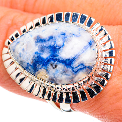 Blue Scheelite Rings handcrafted by Ana Silver Co - RING95078