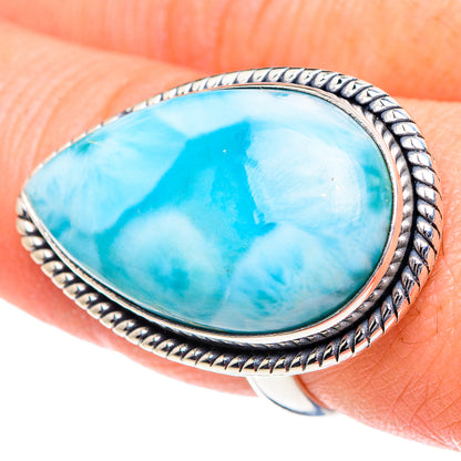 Larimar Rings handcrafted by Ana Silver Co - RING95079