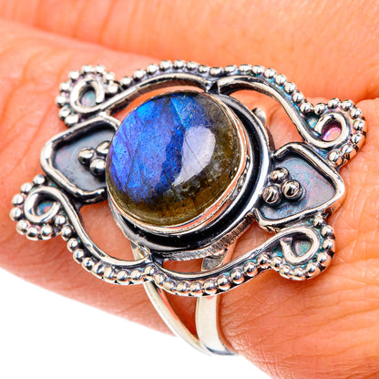 Labradorite Rings handcrafted by Ana Silver Co - RING95080