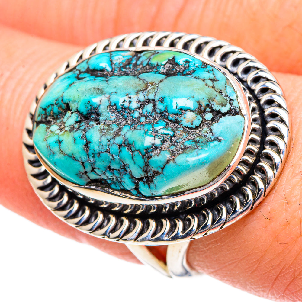 Tibetan Turquoise Rings handcrafted by Ana Silver Co - RING95081