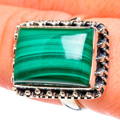 Malachite Rings handcrafted by Ana Silver Co - RING95083
