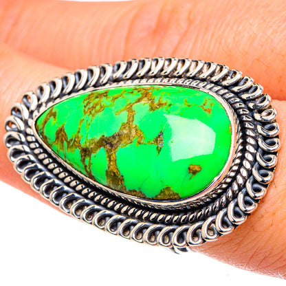 Gaspeite Rings handcrafted by Ana Silver Co - RING95084