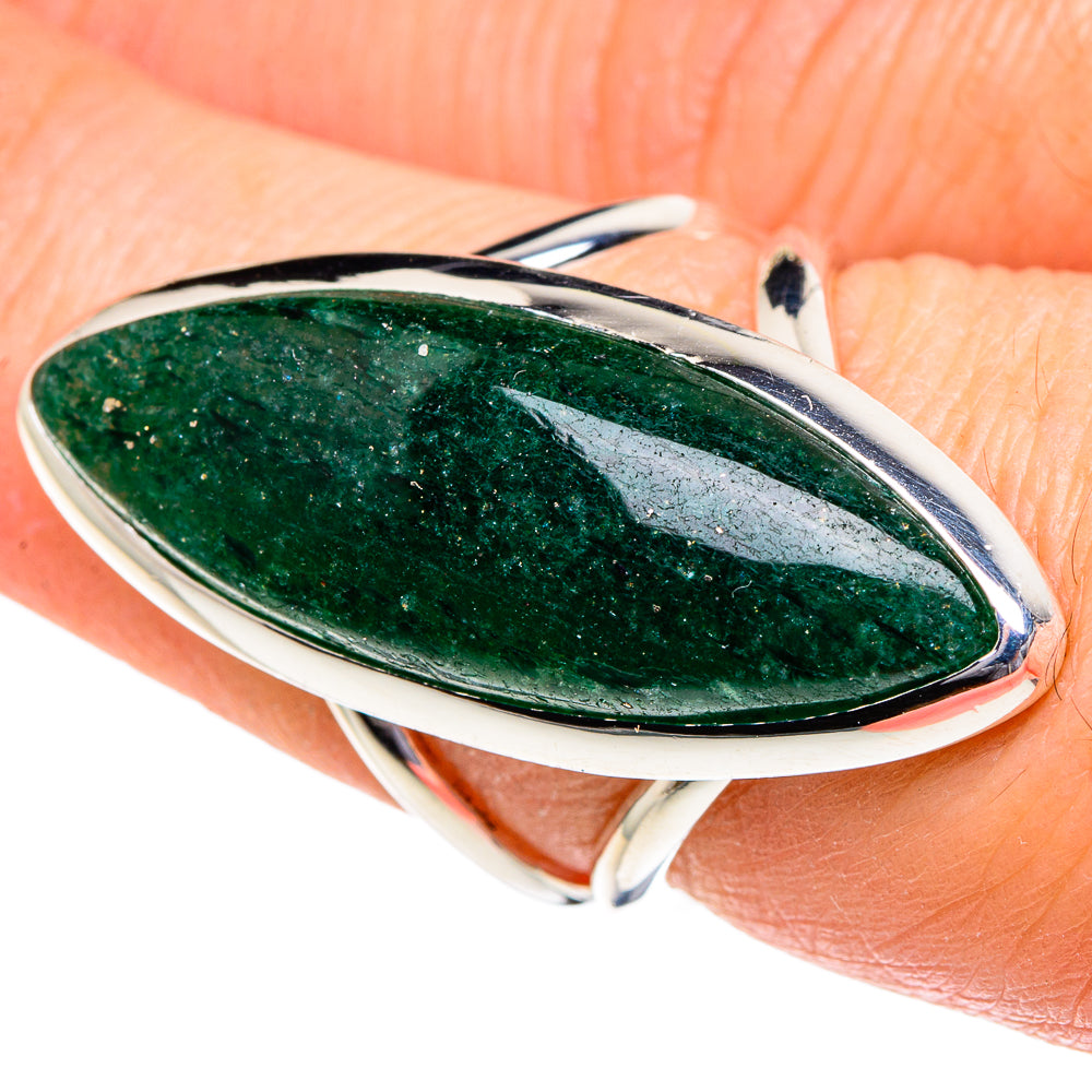 Green Aventurine Rings handcrafted by Ana Silver Co - RING95088