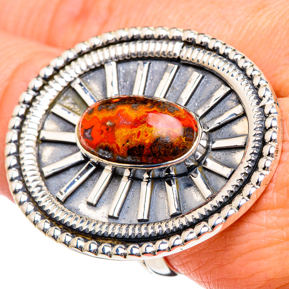Morocco Agate Rings handcrafted by Ana Silver Co - RING95089