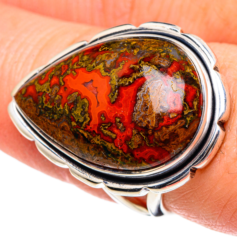 Morocco Agate Rings handcrafted by Ana Silver Co - RING95093