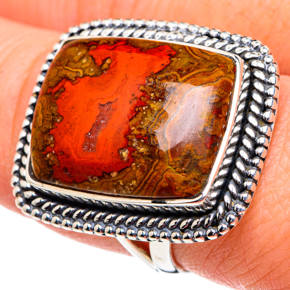 Morocco Agate Rings handcrafted by Ana Silver Co - RING95094