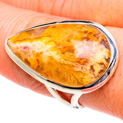 Plume Agate Rings handcrafted by Ana Silver Co - RING95097