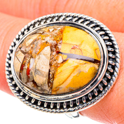 Brecciated Mookaite Rings handcrafted by Ana Silver Co - RING95098
