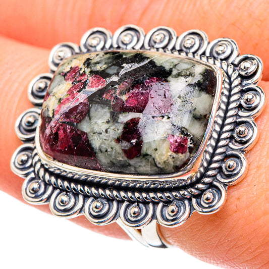 Russian Eudialyte Rings handcrafted by Ana Silver Co - RING95101