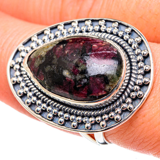 Russian Eudialyte Rings handcrafted by Ana Silver Co - RING95102