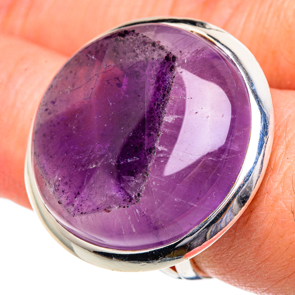 Chevron Amethyst Rings handcrafted by Ana Silver Co - RING95103