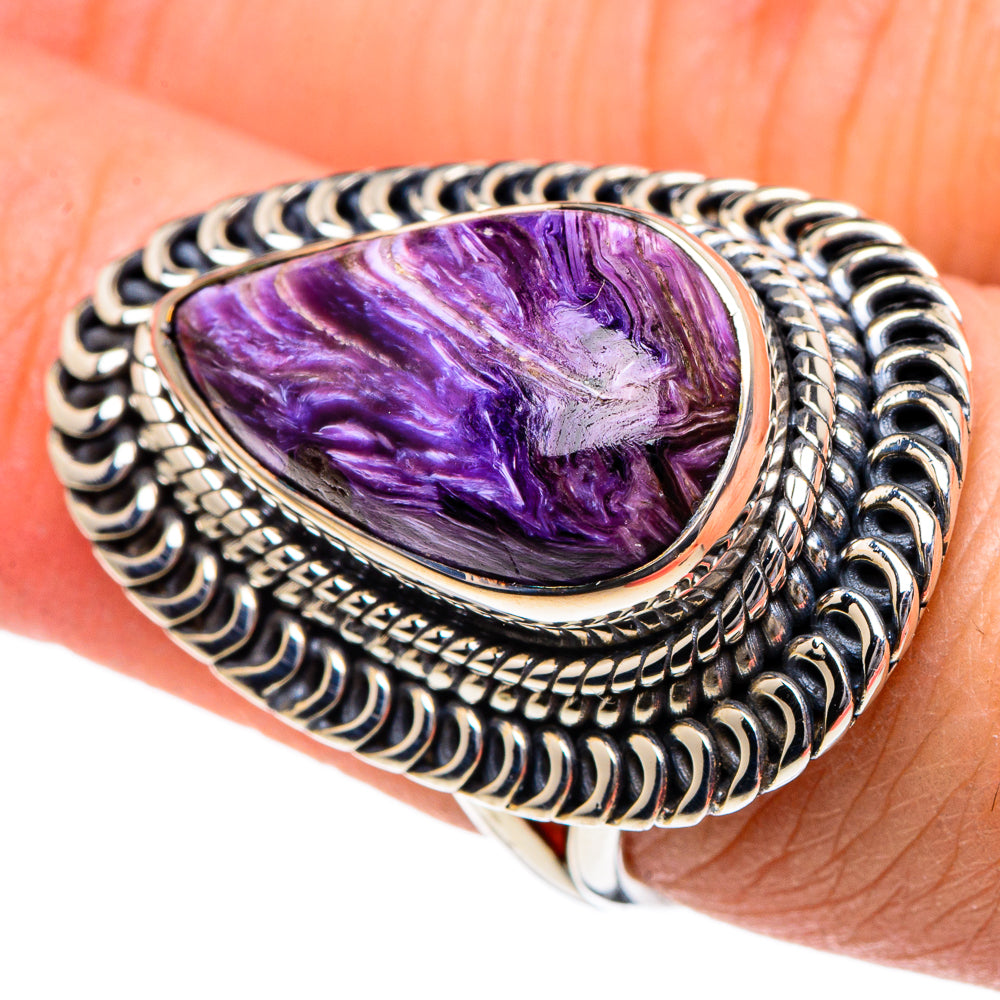 Charoite Rings handcrafted by Ana Silver Co - RING95105