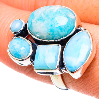 Larimar Rings handcrafted by Ana Silver Co - RING95121