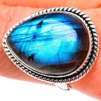 Labradorite Rings handcrafted by Ana Silver Co - RING95124