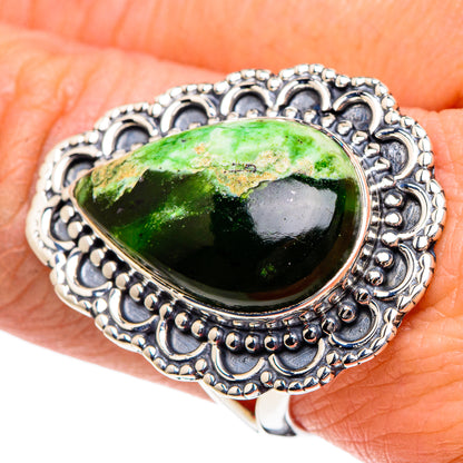 Australian Green Opal Rings handcrafted by Ana Silver Co - RING95131
