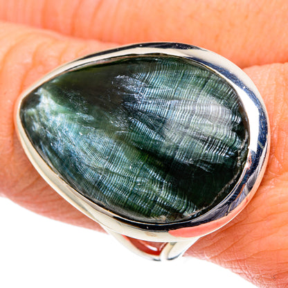 Seraphinite Rings handcrafted by Ana Silver Co - RING95136
