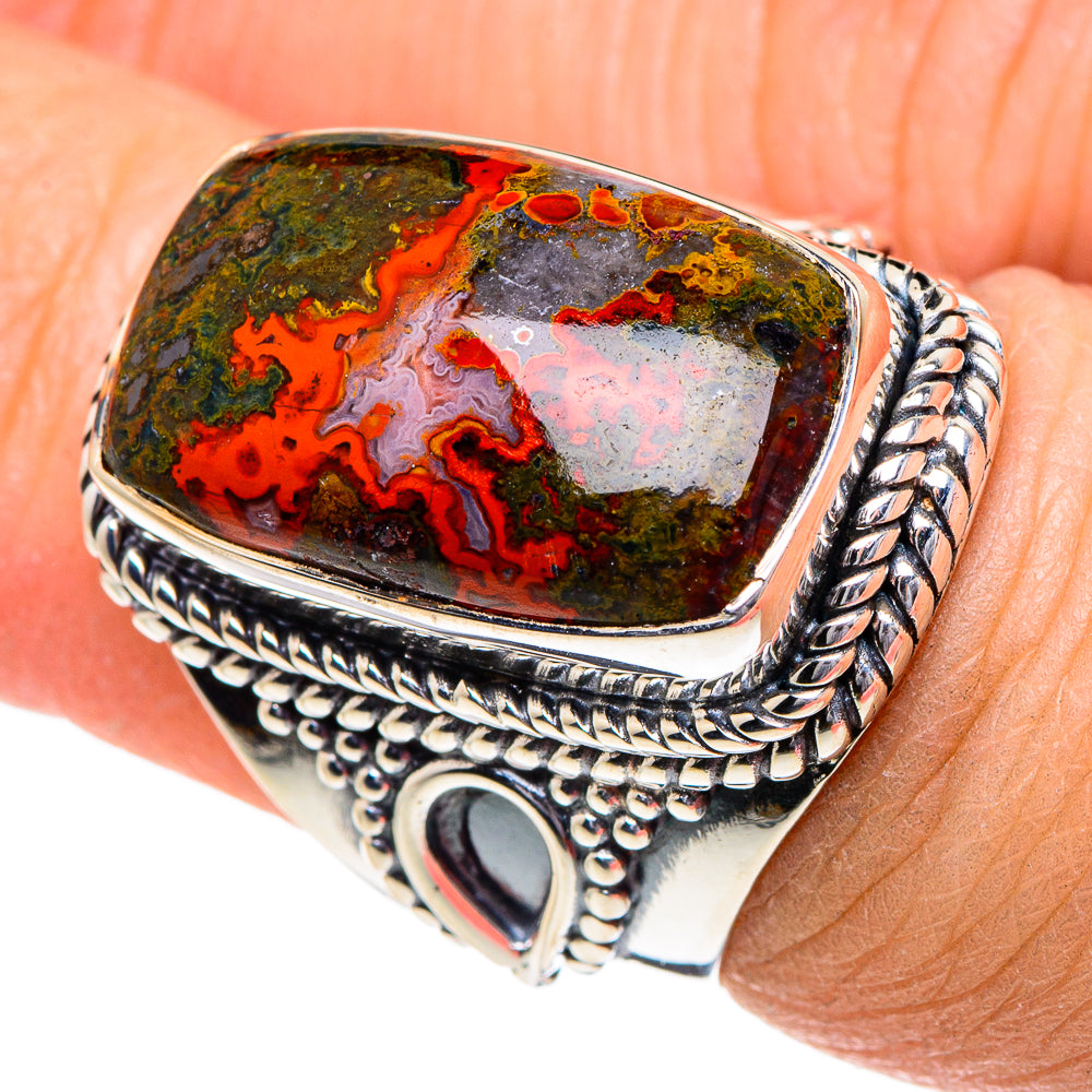 Morocco Agate Rings handcrafted by Ana Silver Co - RING95137