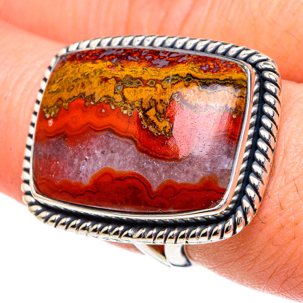 Morocco Agate Rings handcrafted by Ana Silver Co - RING95141