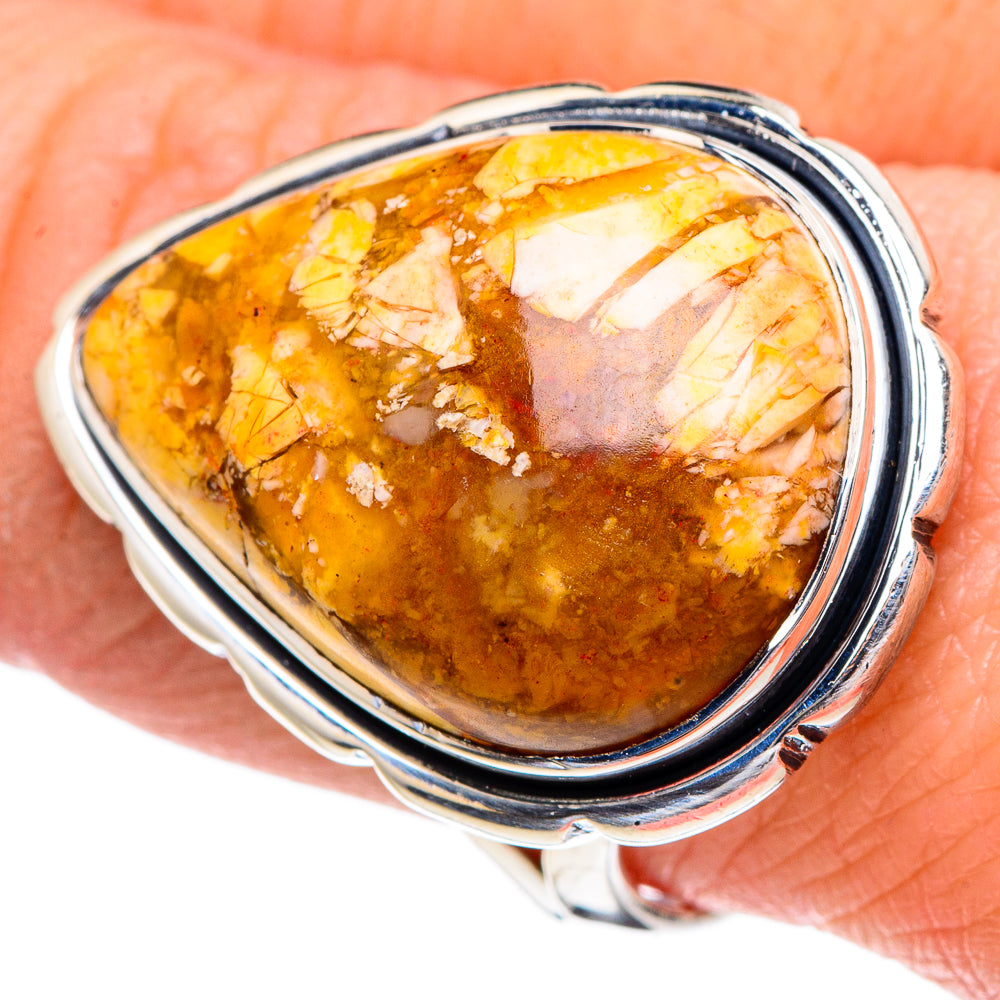Brecciated Mookaite Rings handcrafted by Ana Silver Co - RING95145