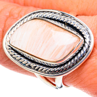 Scolecite Rings handcrafted by Ana Silver Co - RING95146