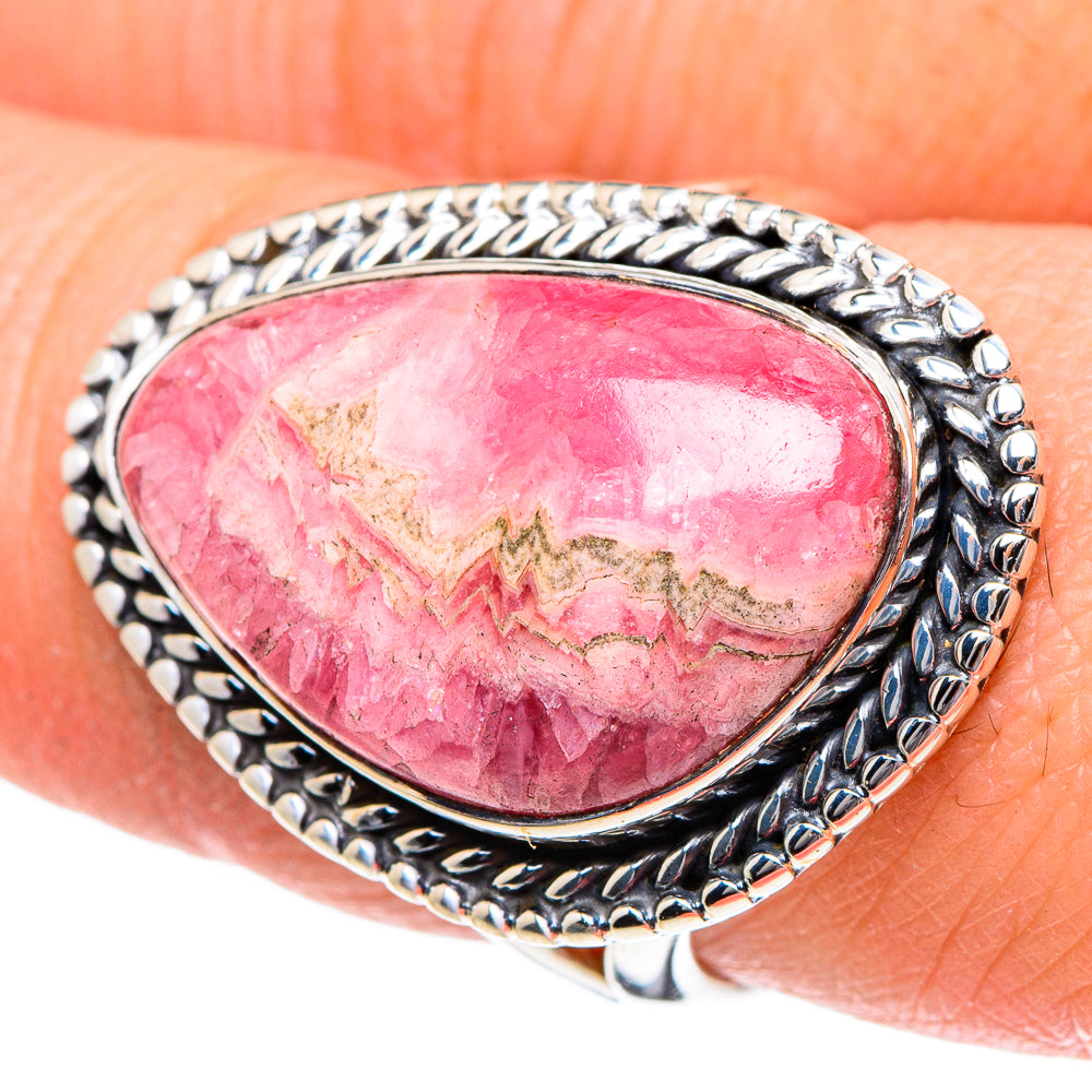 Rhodochrosite Rings handcrafted by Ana Silver Co - RING95149