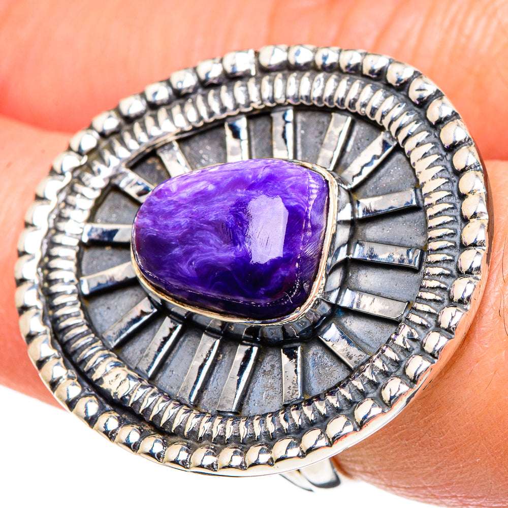 Charoite Rings handcrafted by Ana Silver Co - RING95151