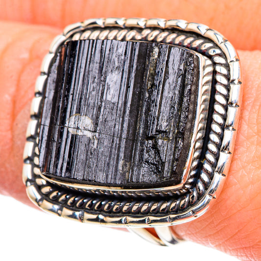 Black Tourmaline Rings handcrafted by Ana Silver Co - RING95154