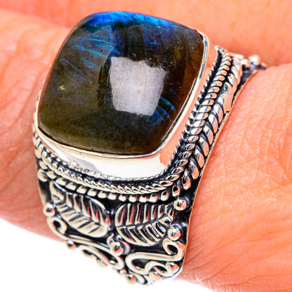 Labradorite Rings handcrafted by Ana Silver Co - RING95162