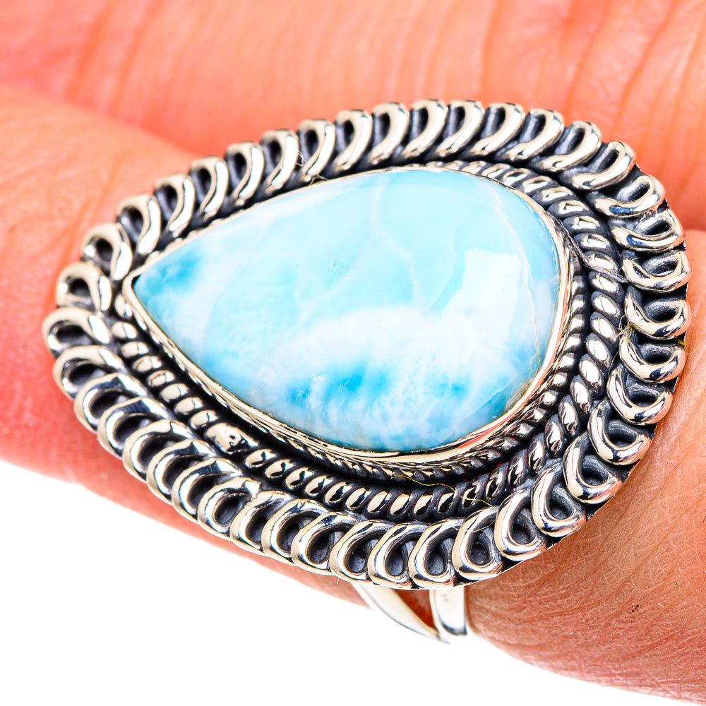 Larimar Rings handcrafted by Ana Silver Co - RING95163