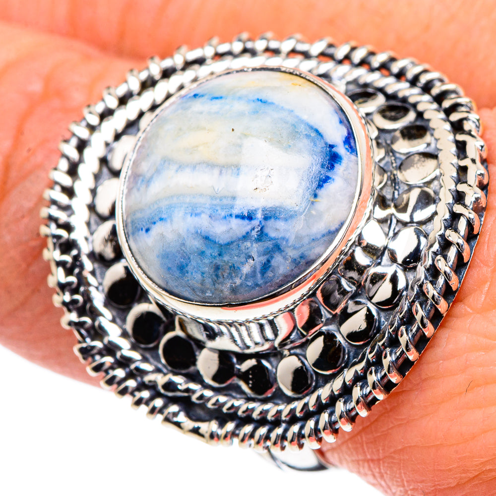 Blue Scheelite Rings handcrafted by Ana Silver Co - RING95165